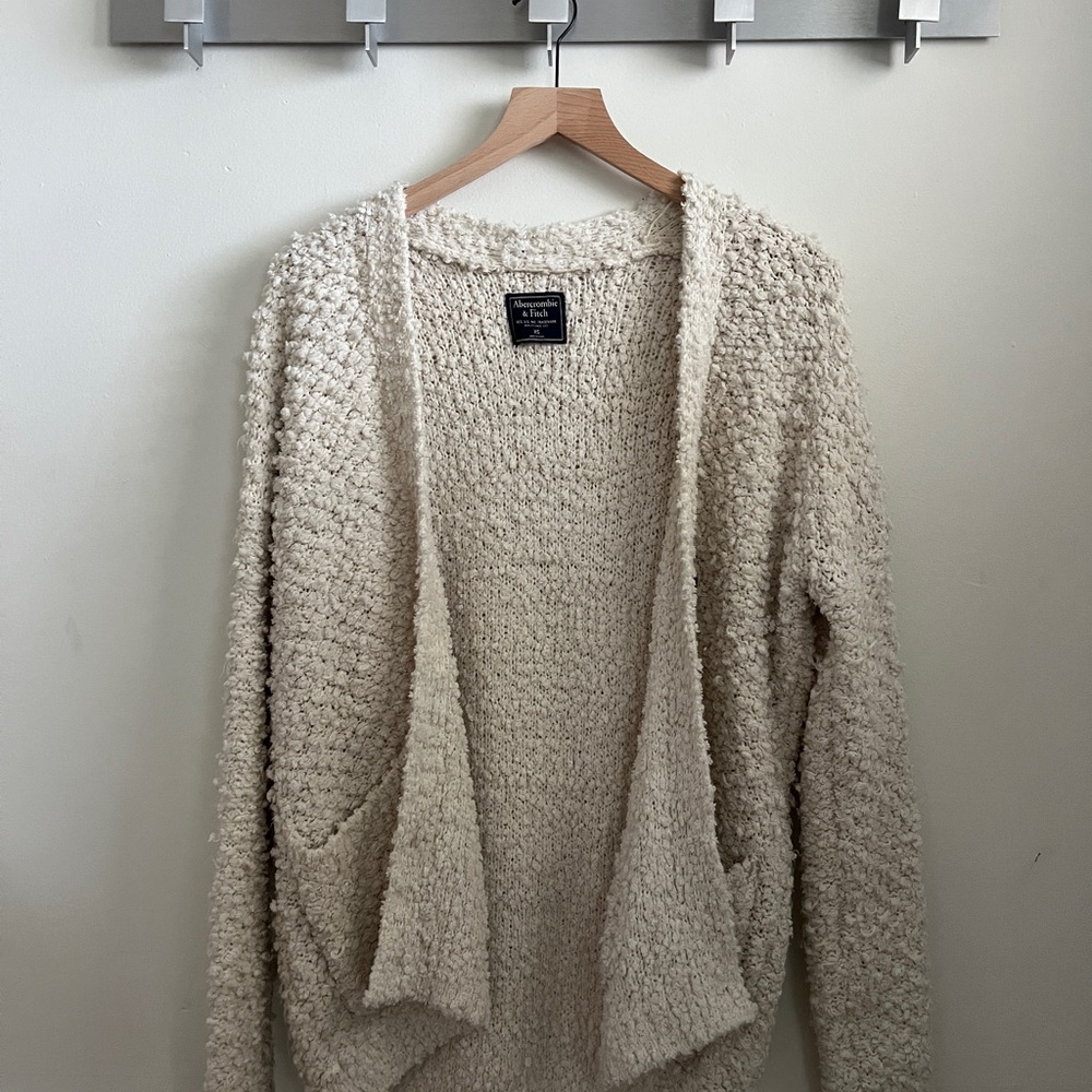 Cozy Cream Open-Front Cardigan Sweater